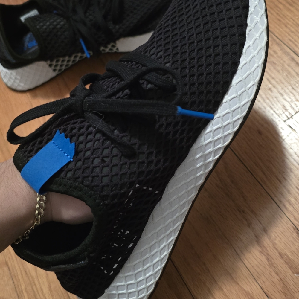 adidas Black and White Athletic Shoes